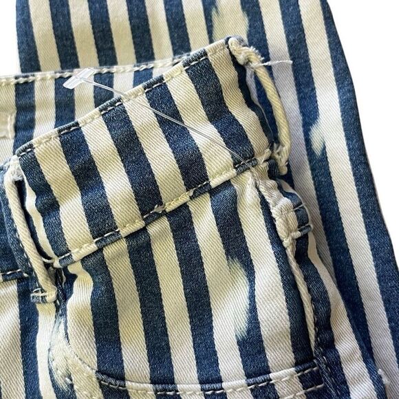 NWOT ZARA TRAFALUC BLUE & WHITE STRIPED SKINNY JEANS Size 00 - Picture 3 of 13